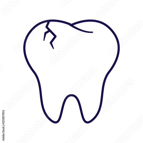 A minimalistic outline icon of a dental protection Ideal for medical, healthcare, and dentistry-related designs