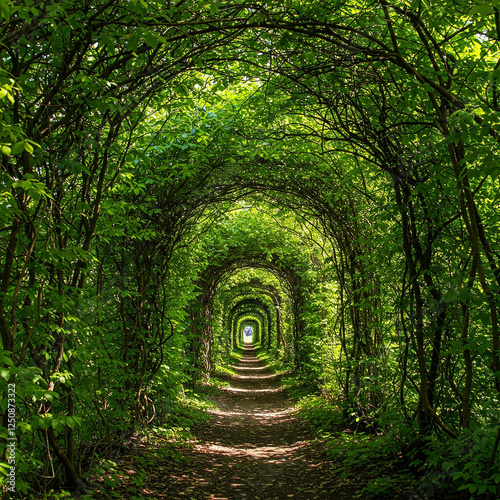 tunnel in the forest