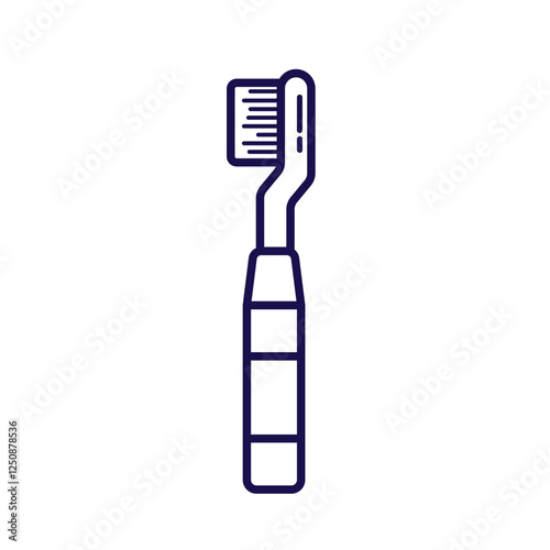 A minimalistic outline icon of a electric  toothbrush dental Ideal for medical, healthcare, and dentistry-related designs