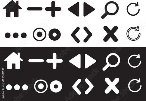 Universal User Interface Icons Vector Symbols for App and Web Design