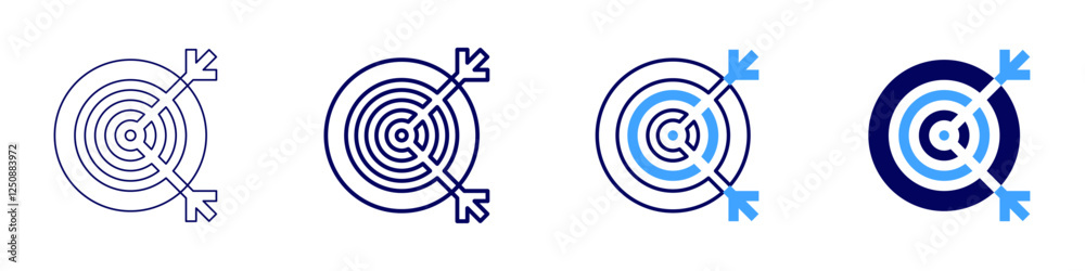 Financial goal achievement icon in 4 different styles. Thin Line, Line, Bold Line, Duotone. Duotone style. Editable stroke Financial goal achievement icon in 4 different styles. Thin Line, Line, Bold Line, Duotone. Duotone style. Editable stroke