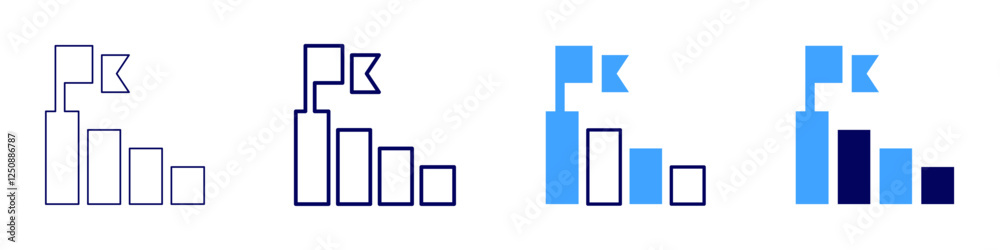 Goal reflection icon in 4 different styles. Thin Line, Line, Bold Line, Duotone. Duotone style. Editable stroke Goal reflection icon in 4 different styles. Thin Line, Line, Bold Line, Duotone. Duotone style. Editable stroke