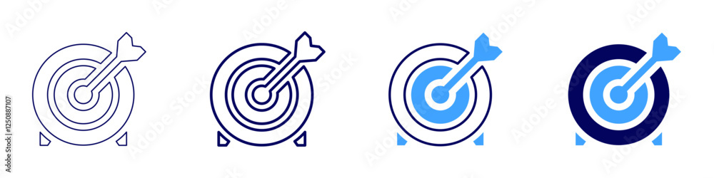 Goal success mindset icon in 4 different styles. Thin Line, Line, Bold Line, Duotone. Duotone style. Editable stroke Goal success mindset icon in 4 different styles. Thin Line, Line, Bold Line, Duotone. Duotone style. Editable stroke