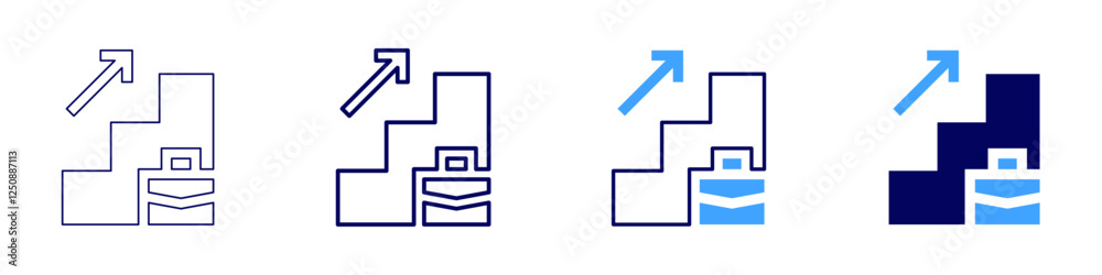 Goal tracking icon in 4 different styles. Thin Line, Line, Bold Line, Duotone. Duotone style. Editable stroke Goal tracking icon in 4 different styles. Thin Line, Line, Bold Line, Duotone. Duotone style. Editable stroke