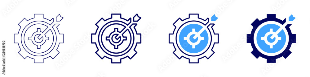 Short-term goal icon in 4 different styles. Thin Line, Line, Bold Line, Duotone. Duotone style. Editable stroke Short-term goal icon in 4 different styles. Thin Line, Line, Bold Line, Duotone. Duotone style. Editable stroke