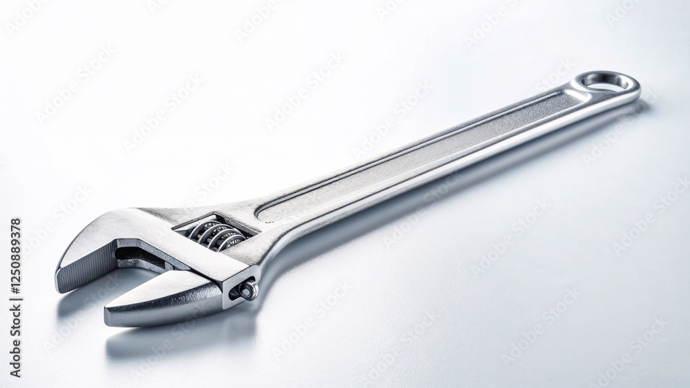Adjustable wrench representing tools and home improvement in a minimalist style Adjustable wrench representing tools and home improvement in a minimalist style