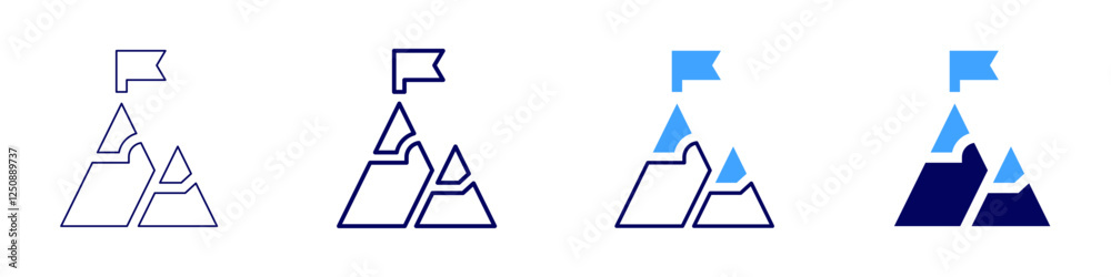 Team productivity goal icon in 4 different styles. Thin Line, Line, Bold Line, Duotone. Duotone style. Editable stroke Team productivity goal icon in 4 different styles. Thin Line, Line, Bold Line, Duotone. Duotone style. Editable stroke