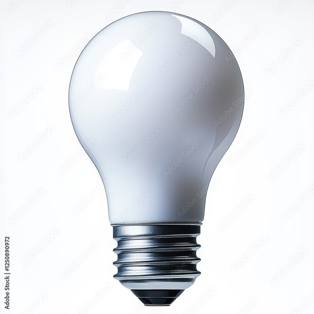 Close-up of led light bulb isolated on white background for energy efficiency concept Close-up of led light bulb isolated on white background for energy efficiency concept