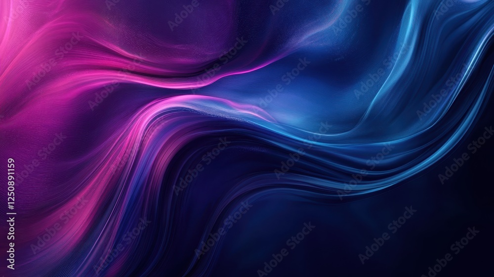 Fototapeta premium Abstract Swirling Blue and Pink Waves Design