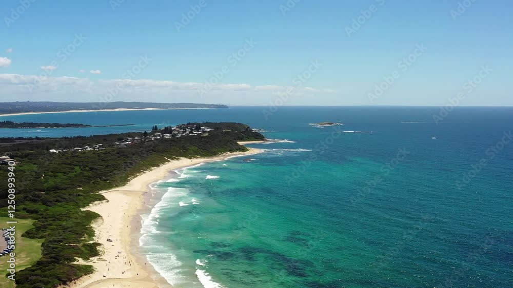 Caves beach and Swansea head on Pacific coast of Australia – holiday destination.
Caves beach and Swansea head on Pacific coast of Australia – holiday destination.