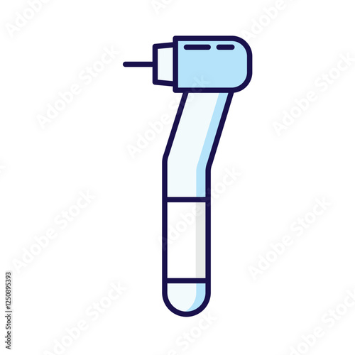 A minimalistic outline icon of a Dental Drill dental Ideal for medical, healthcare, and dentistry-related designs