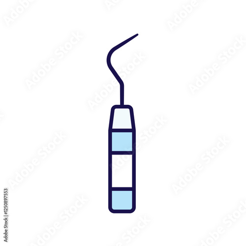 A minimalistic outline icon of a dental dental water flosser Ideal for medical, healthcare, and dentistry-related designs