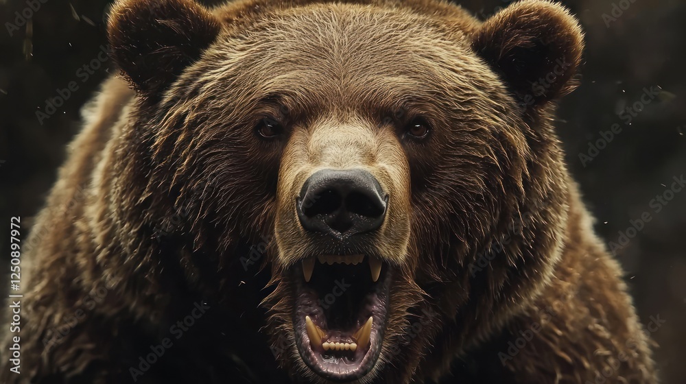 Grizzly Bear Closeup: A Majestic and Powerful Portrait Grizzly Bear Closeup: A Majestic and Powerful Portrait