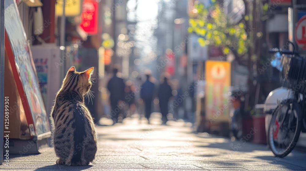 Obraz premium A stunning blend of Nefertiti Shinjuku and a kitten