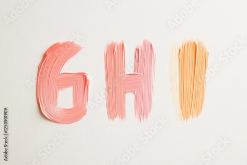 A colorful image of the word 'gh' written in different hues photo