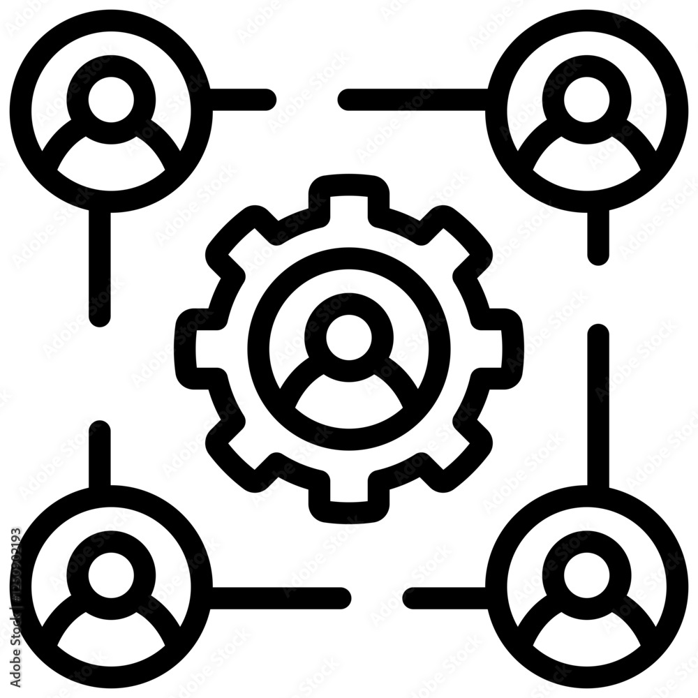 Workforce Outline Icon Workforce Outline Icon