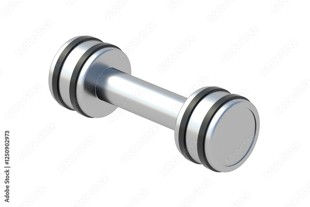 Dumbbell isolated on white background. Sports equipment. 3d render