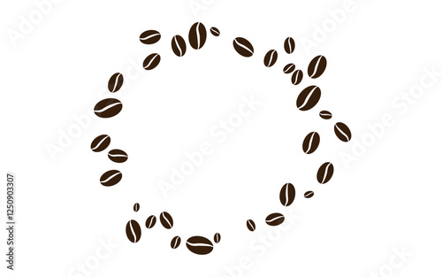 Coffee bean cafe icon vector illustration template