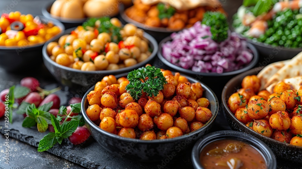 Many kinds of foods and appetizer on the dining table. Fasting concept with iftar table. Traditional foods. HD 8K wallpaper Photographic Image Many kinds of foods and appetizer on the dining table. Fasting concept with iftar table. Traditional foods. HD 8K wallpaper Photographic Image