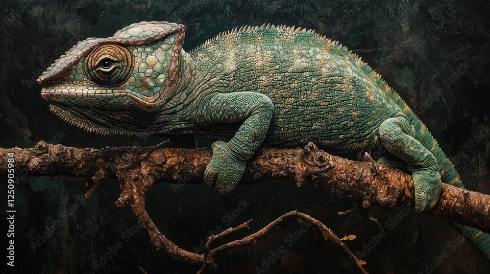 Obraz premium Majestic Chameleon on Branch