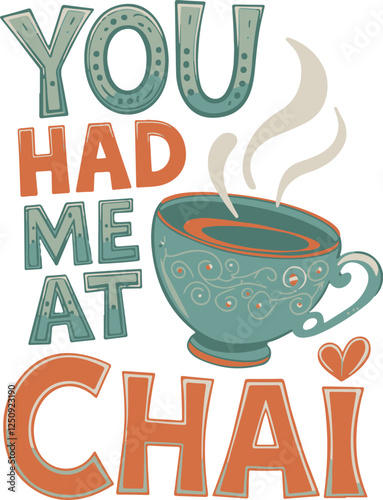 An illustration of a chai shop logo