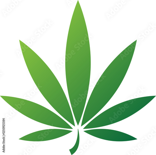 Green Cannabis Leaf Icon