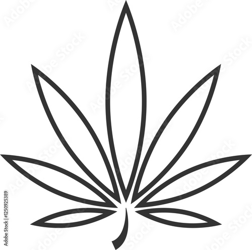 Cannabis Leaf Outline Icon