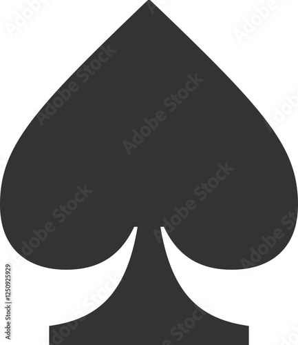 Black Spade Suit Icon from Playing Cards