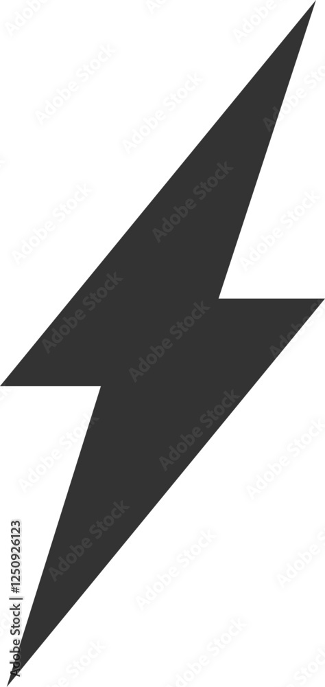 Solid Black Lightning Bolt Icon Solid Black Lightning Bolt Icon