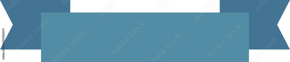 Wavy Blue Ribbon Banner Icon Wavy Blue Ribbon Banner Icon
