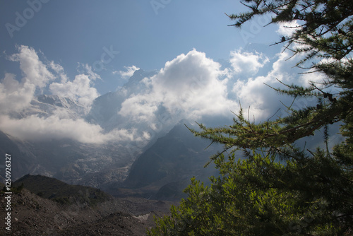 The Monte Rosa and Punta Gnifetti paks - Valle Anzasca valley. photo