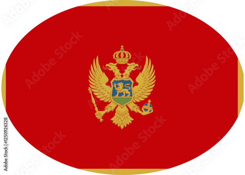 Montenegrin Flag Oval Icon