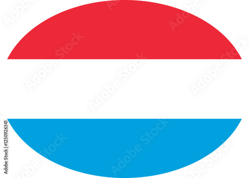 Free Download Luxembourg Flag Oval Icon - GFXLoad