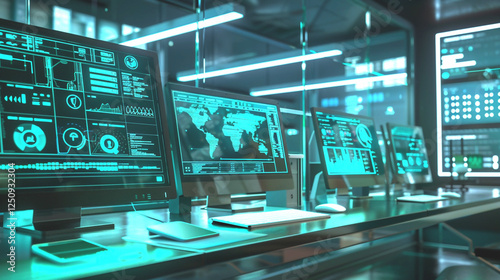 Forensic investigators examining cybercrime evidence in a secure lab
