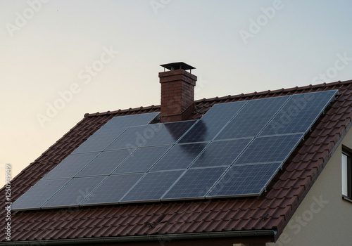 A detailed shot of solar panels on a house, emphasizing the growing trend of sustainable energy adoption.