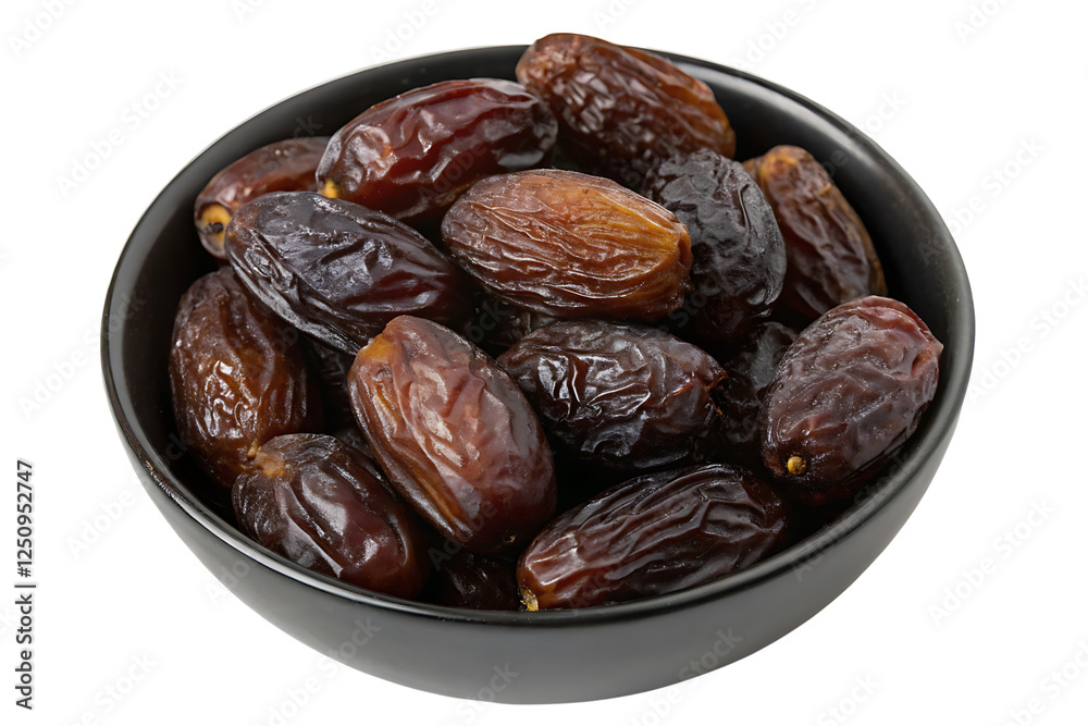 dried dates on a white background dried dates on a white background