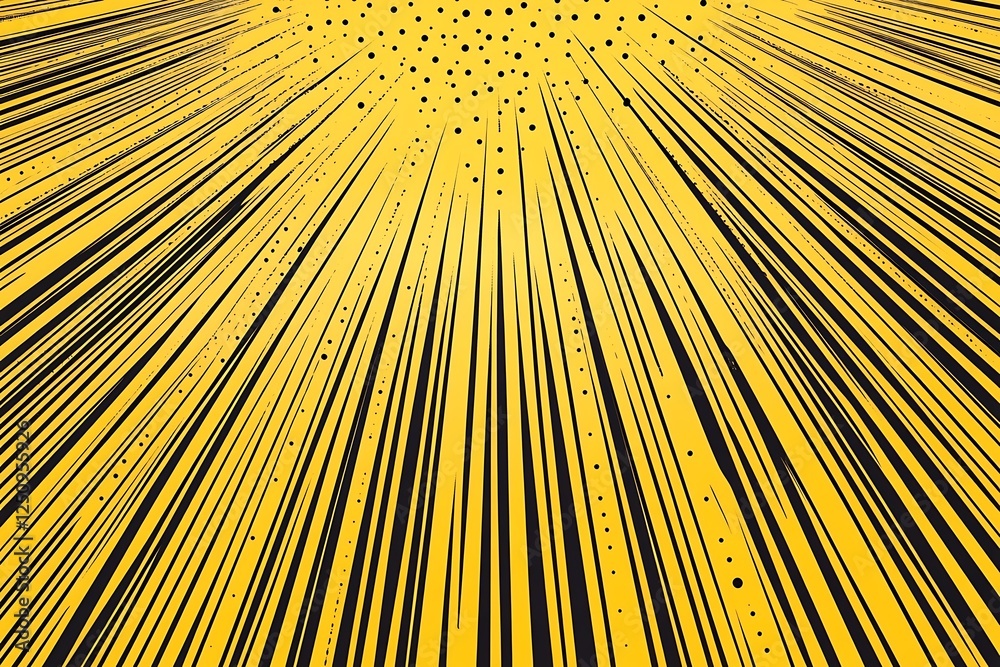 Obraz premium Dynamic Yellow and Black Comic Book Style Background
