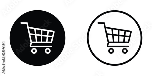 shopping cart vector sign icon set. shopping basket bag icons. buy and sale symbols e-commerce signs. shopping carts icon for mobile, ui and website. vector illustration on transparent background