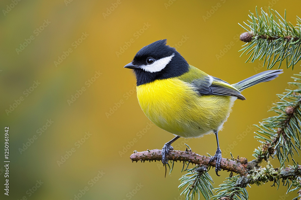 Colorful bird perched on a branch in nature