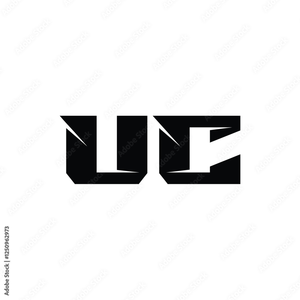 UC monogram logo design letter text name symbol monochrome logotype alphabet character simple logo UC monogram logo design letter text name symbol monochrome logotype alphabet character simple logo