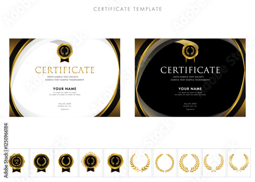 賞状２０７（横）certificate　award　表彰状　celebration