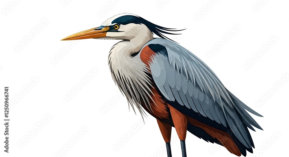 Fototapeta premium Great blue heron ardea cinerea