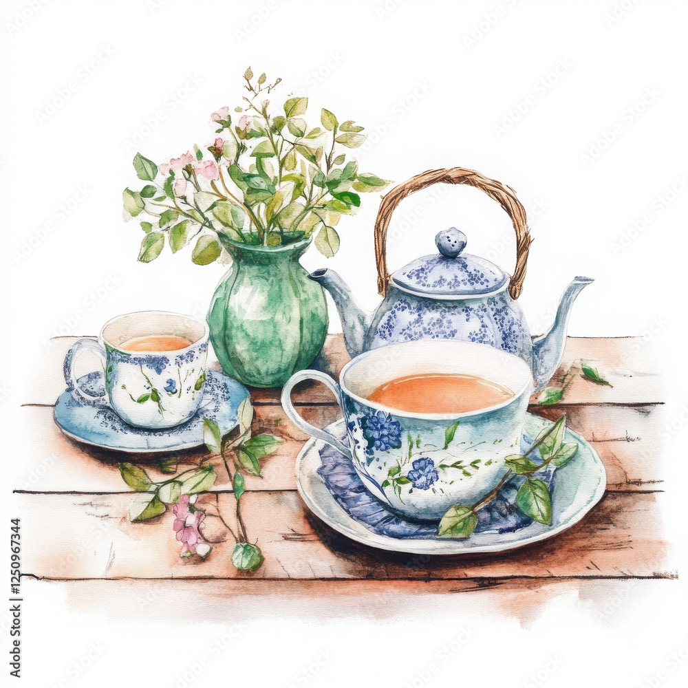 Illustration painted in realistic boho style shows peace and relaxing Illustration painted in realistic boho style shows peace and relaxing