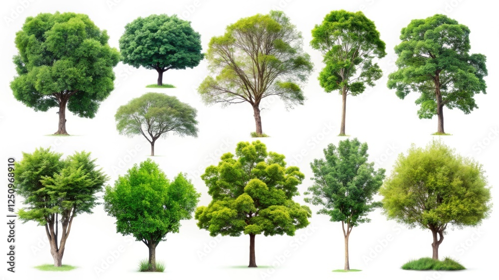 Fototapeta premium Stunning isolated trees, beautifully lit, perfect for stock photos or design projects.