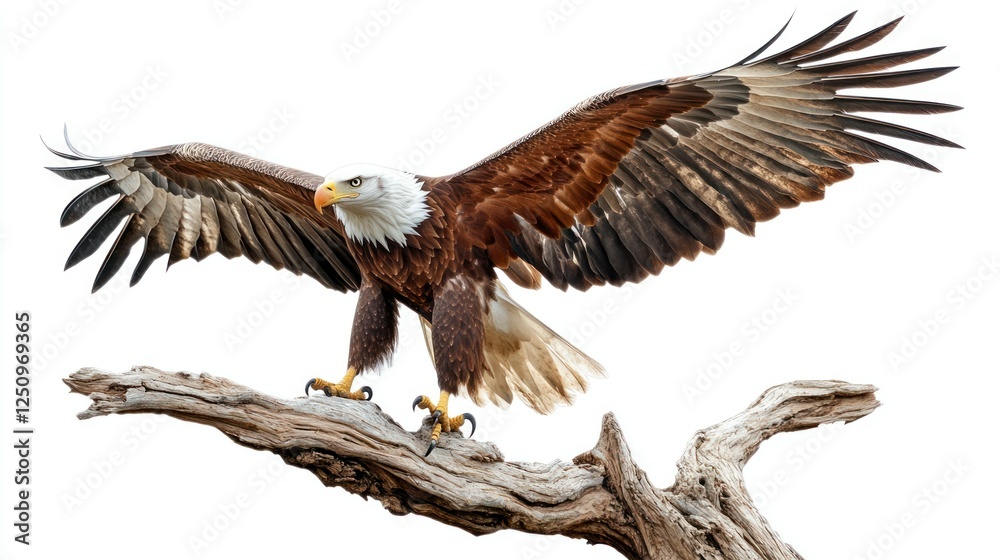 Obraz premium a very dashing eagle with a very beautiful white background