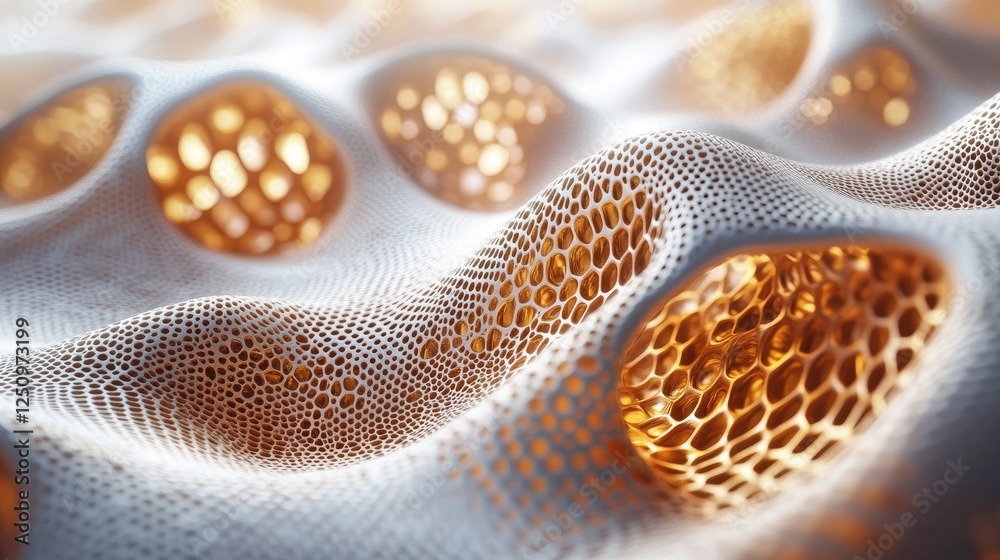 A three-dimensional golden geometric sculpture resembling a spherical structure made up of interconnected hexagons and pentagons, A three-dimensional golden geometric sculpture resembling a spherical structure made up of interconnected hexagons and pentagons,