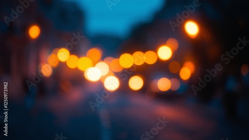 Blurred neon lights background. Neon city lights in bokeh style. Futuristic backdrop.