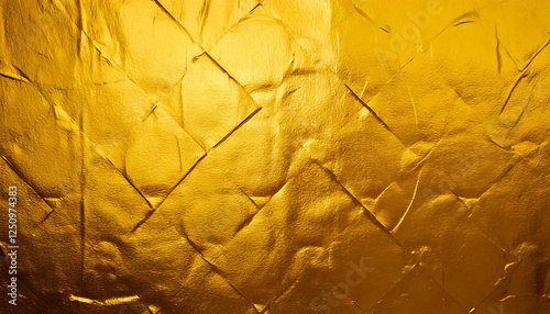 Glänzende goldene Textur mit Blattgold-Effekt, luxuriösem Schimmer und strukturierter Oberfläche. Ideal für elegante Hintergründe und edle Designs