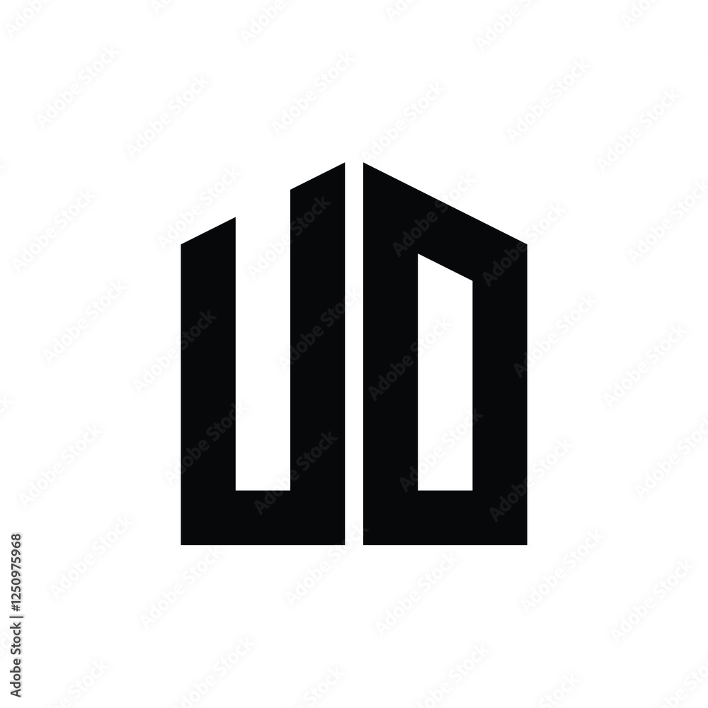 UD monogram logo design letter text name symbol monochrome logotype alphabet character simple logo UD monogram logo design letter text name symbol monochrome logotype alphabet character simple logo