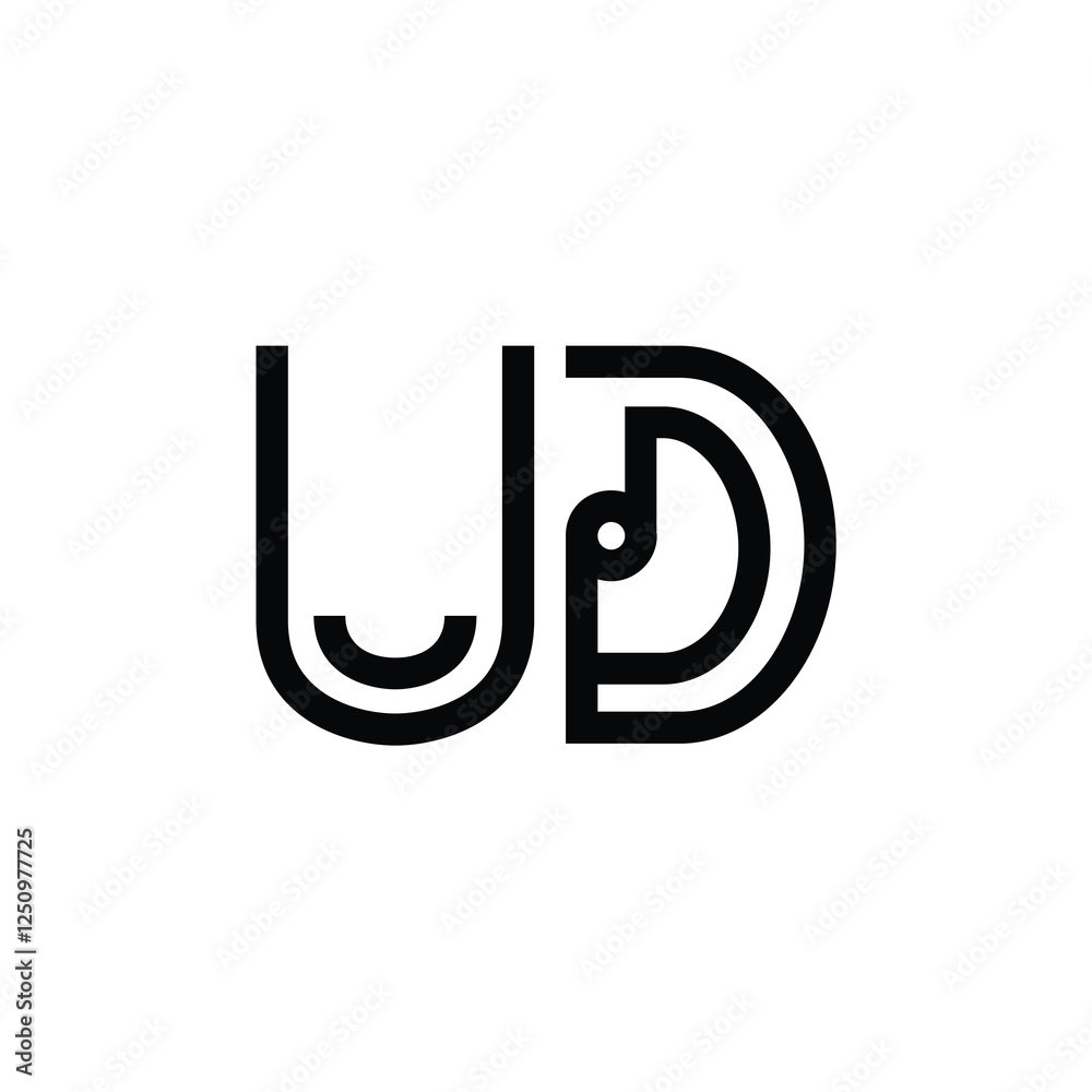 UD monogram logo design letter text name symbol monochrome logotype alphabet character simple logo UD monogram logo design letter text name symbol monochrome logotype alphabet character simple logo